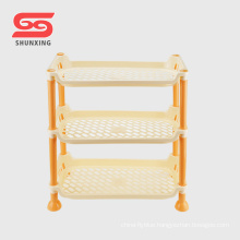 Hot selling plastic storage rack folding shelf kitchen for sundries